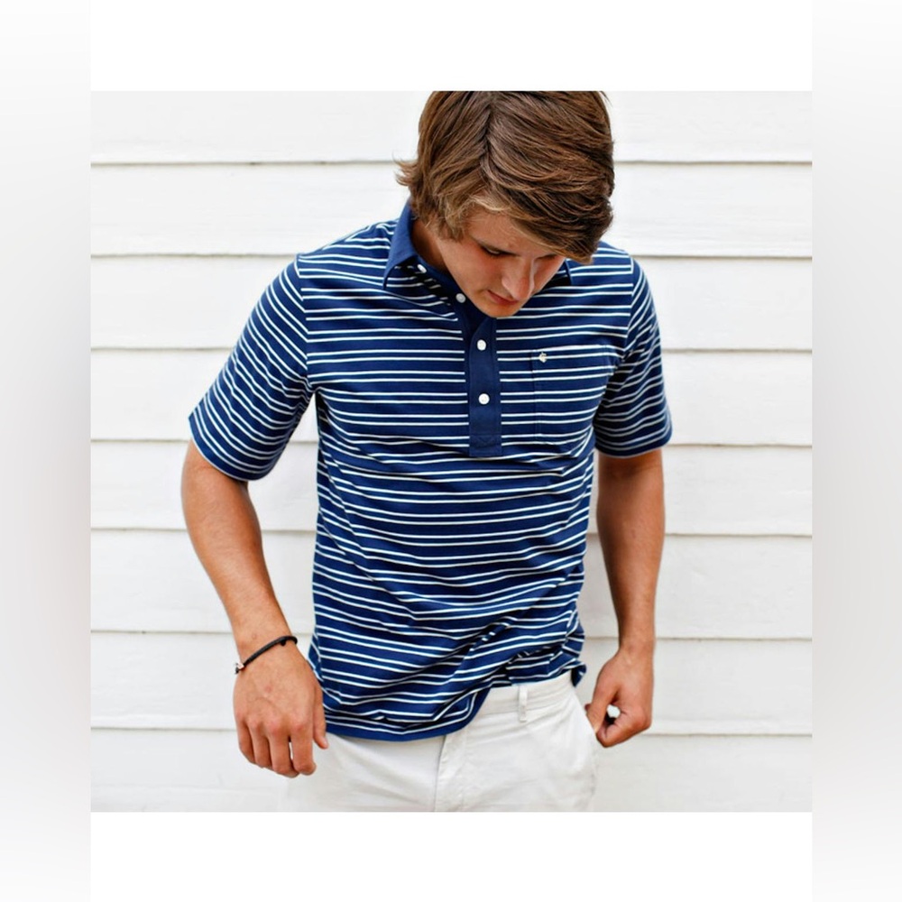Criquet | Striped Player's‎ Shirt | in Blue | Men’s Size XL